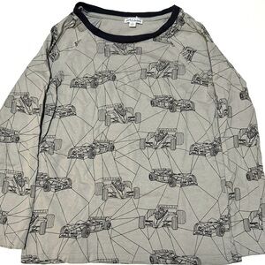 Art & Eden size 10 gray race car shirt